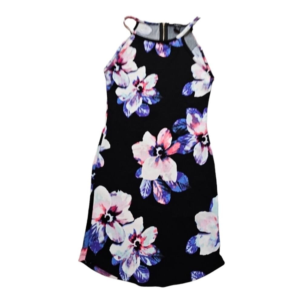 Rue 21 Watercolor Floral Dress with a Zipper Back Small